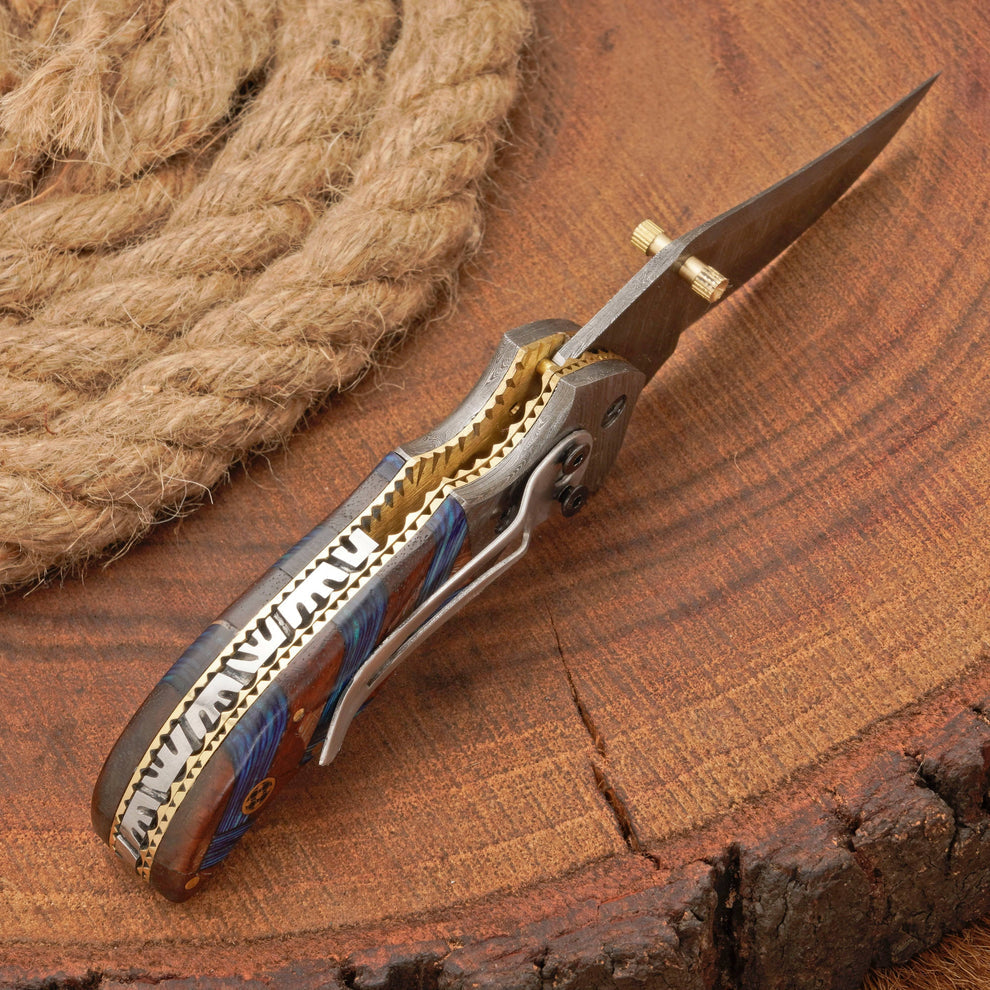 Forged by hand Camping Folding Blade With Pocket Clip || drs knives hub