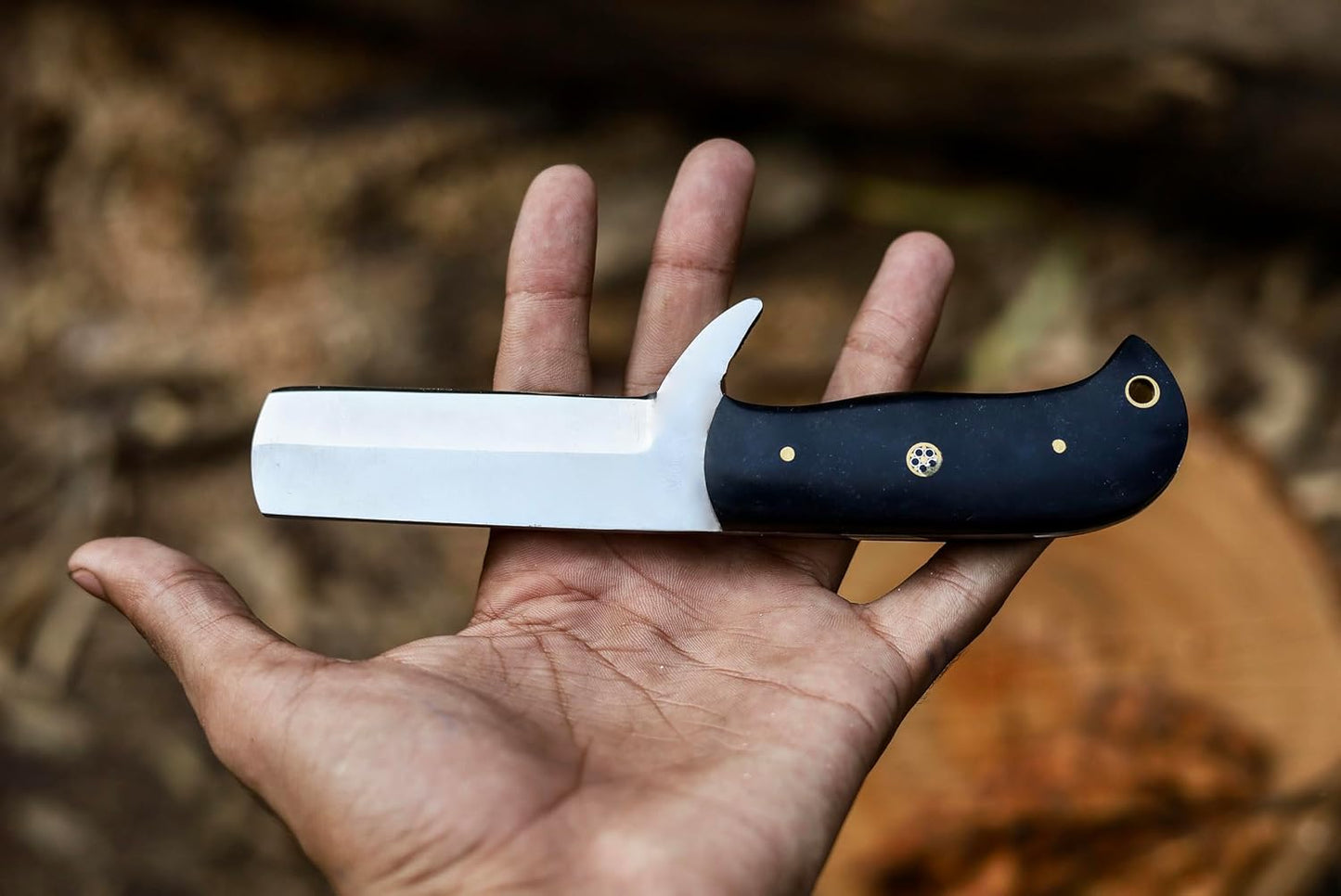 HANDMADE STAINLESS STEEL COWBOY BULL CUTTER KNIFE || DRS KNIVES HUB