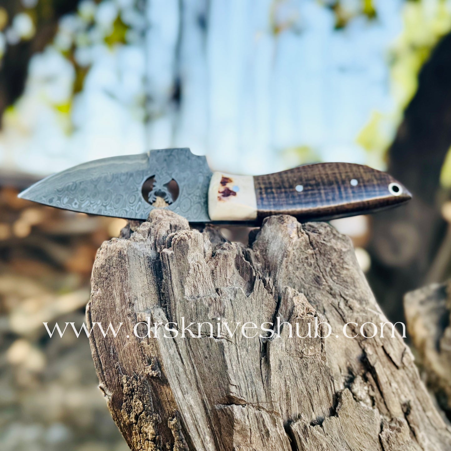 HANDMADE WIRE CUT SKINNER KNIFE MICRATA & STAG HANDLE || DRS KNIVES HUB