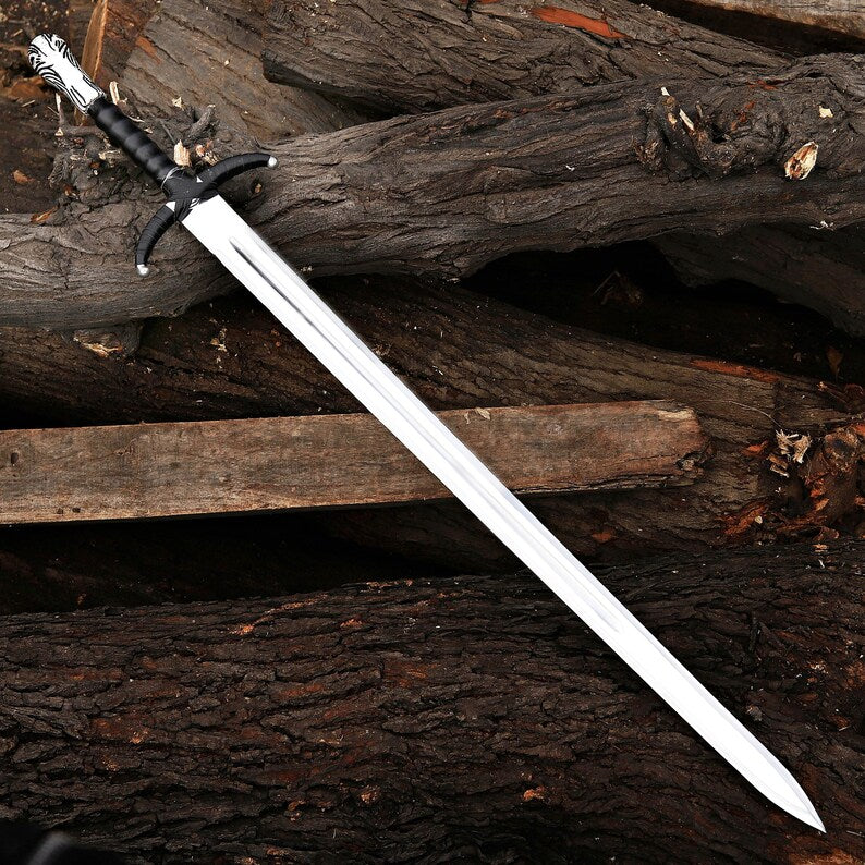Handmade D2 Steel Blade Hit Tv Series Game Of Throne Replica Sword With Leather Sheath Cover