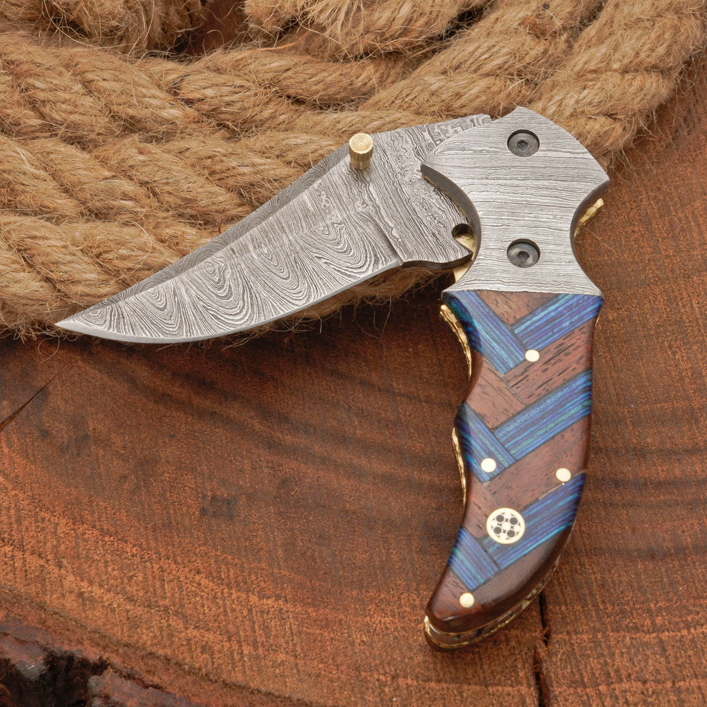 Forged by hand Camping Folding Blade With Pocket Clip || drs knives hub