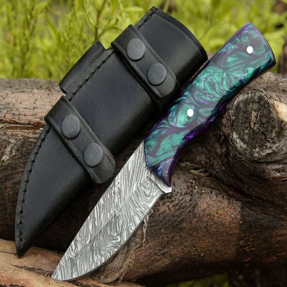 8” Inches Handmade Custom Damascus Steel Skinner Knife