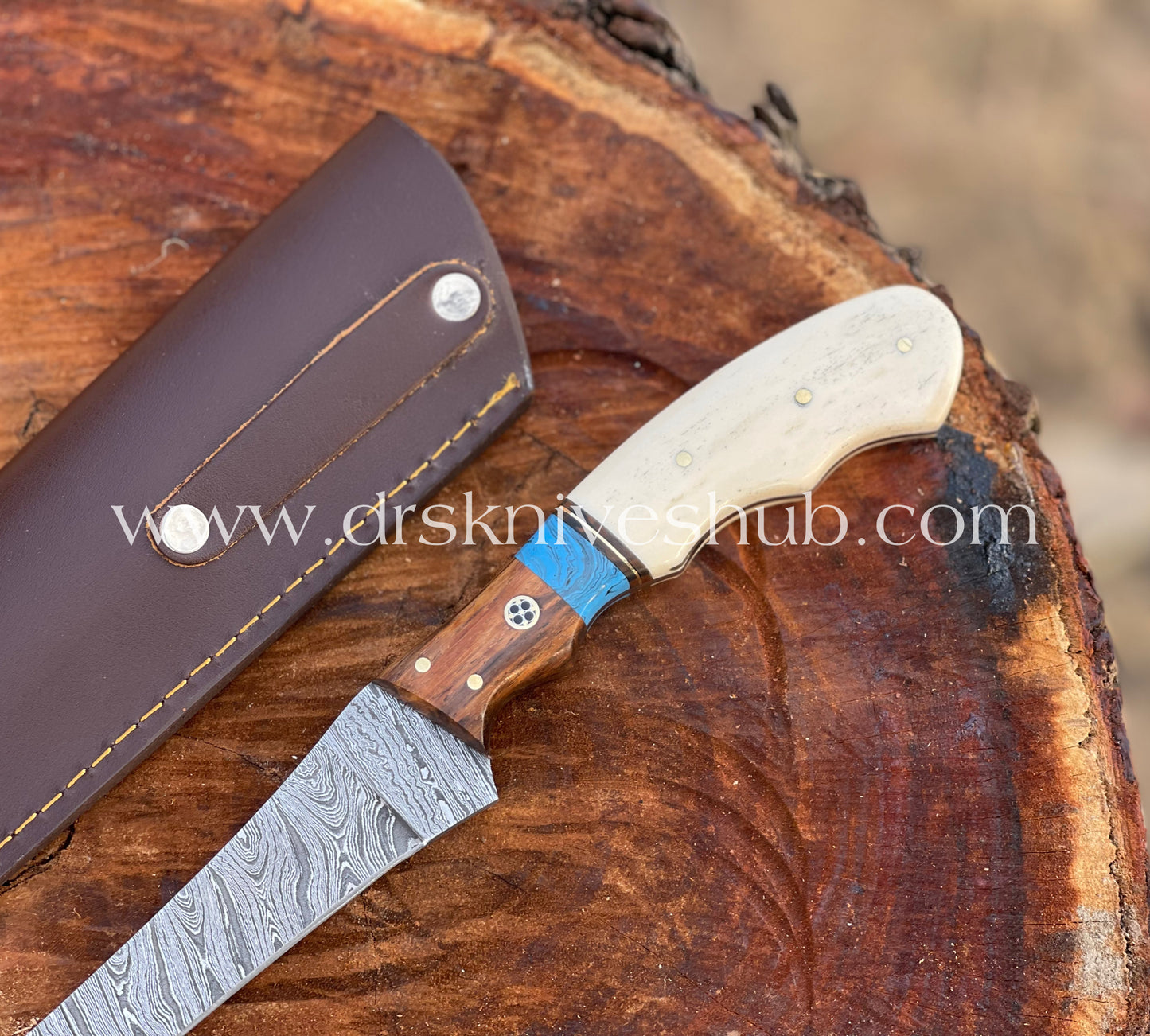 13” INCHES FISHING FILLET KNIFE RESIN AND BONE HANDLE WITH SHEATH