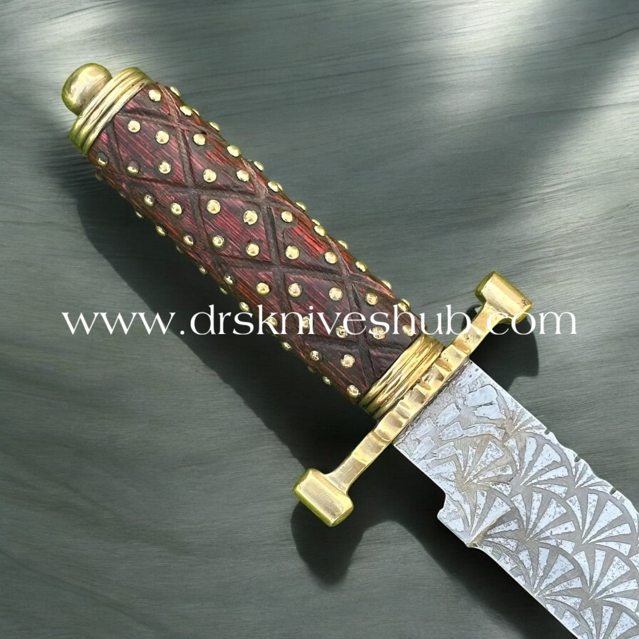 CUSTOM HANDMADE EDC HUNTING BOWIE KNIFE WITH LEATHER SHEATH COVER || DRS KNIVES HUB