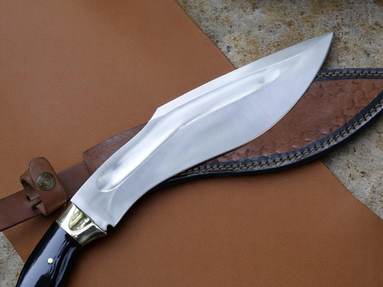 Custom Handmade Stainless Steel Blade Kukri knife With Black Handle || Drs Knives Hub