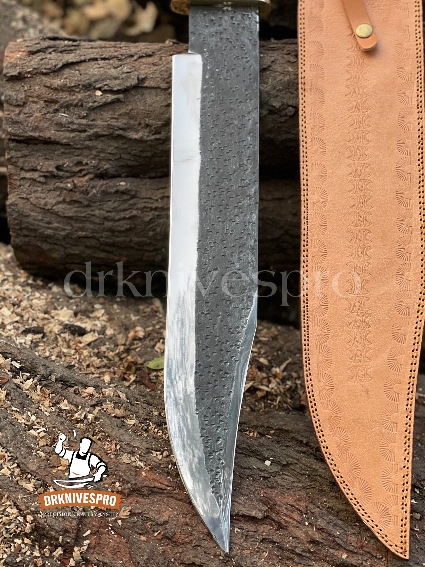 Heavy-Duty Carbon Steel Bowie Knife | Antler Horn Handle | | DRSKNIVES HUB