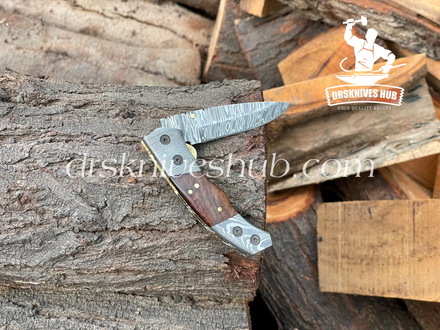 Damascus Steel Folding Pocket knife 6.5 inches Handmade Pocket Knife