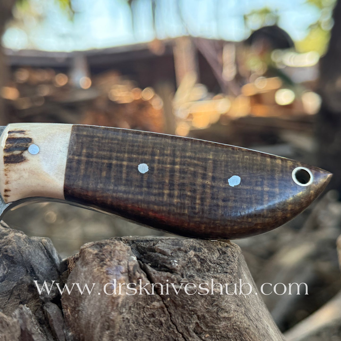 HANDMADE WIRE CUT SKINNER KNIFE MICRATA & STAG HANDLE || DRS KNIVES HUB