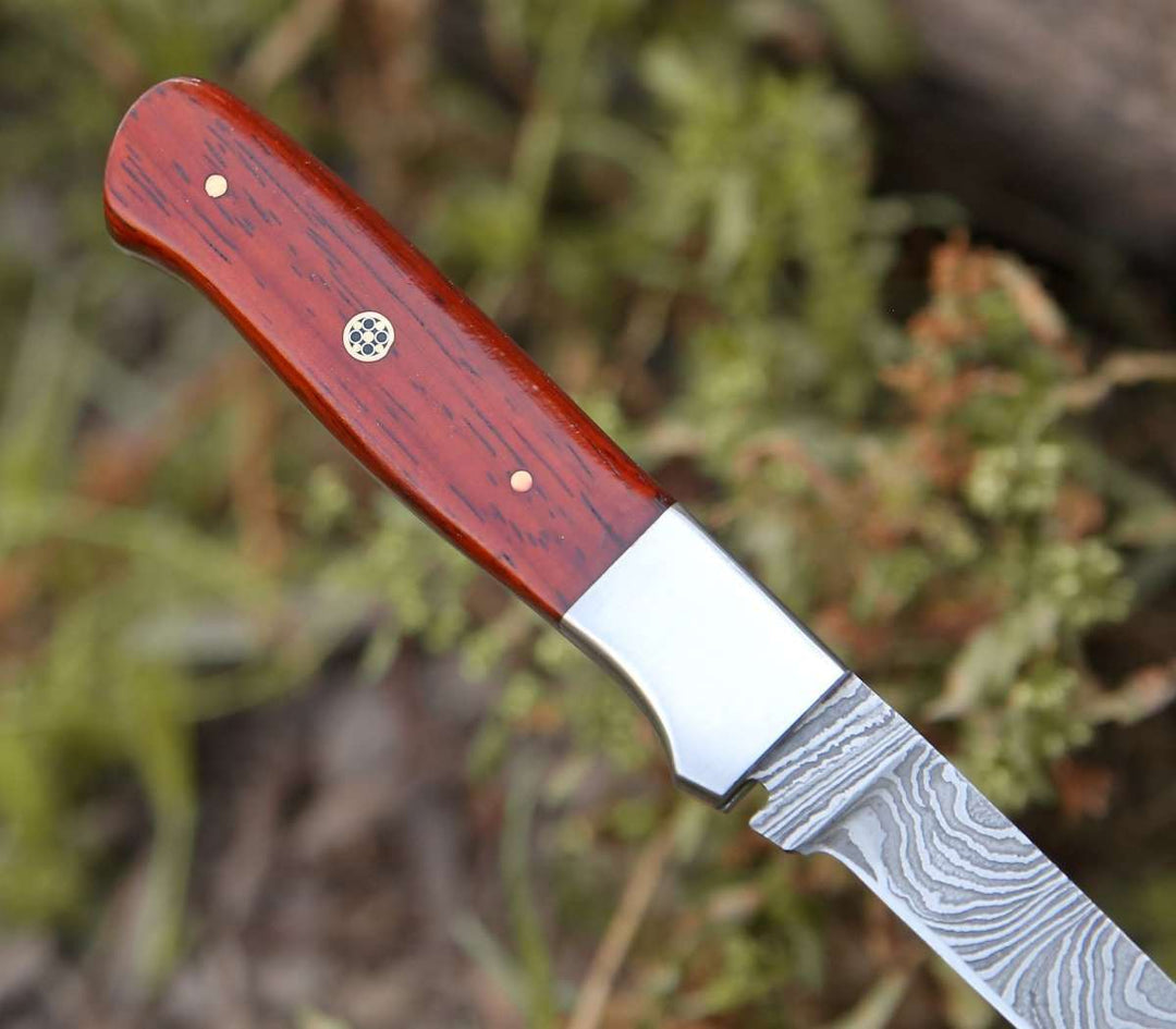 DAMASCUS STEEL FILLET KNIFE WOOD HANDLE || DRS KNIVES HUB