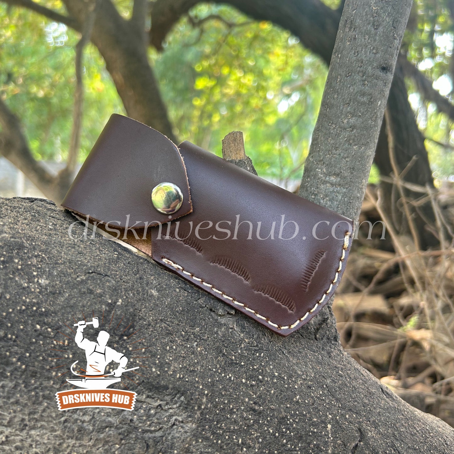 Texas Handle Folding Knife Beautiful Handmade Damascus Steel Pocket Knife Hand Engraving on Bolster