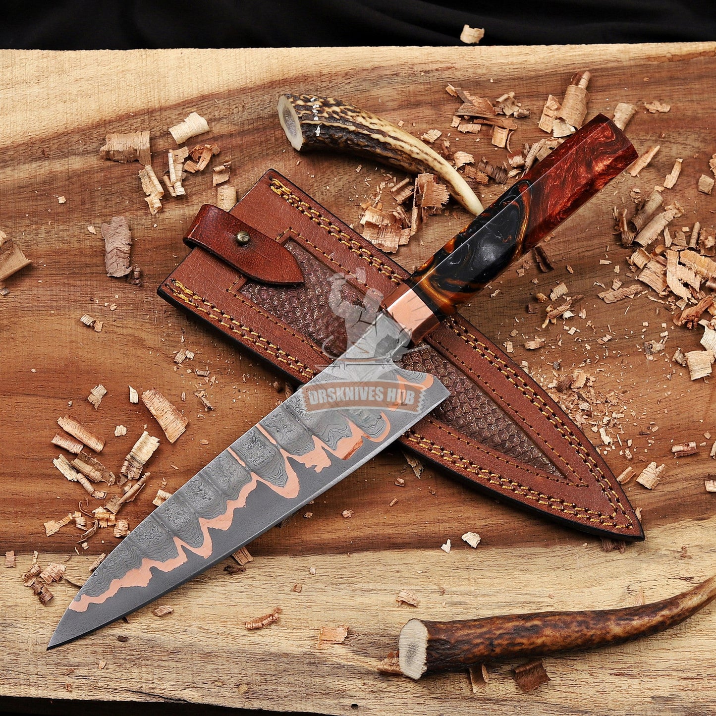 Cu Mai Damascus Chef Knife 8"
