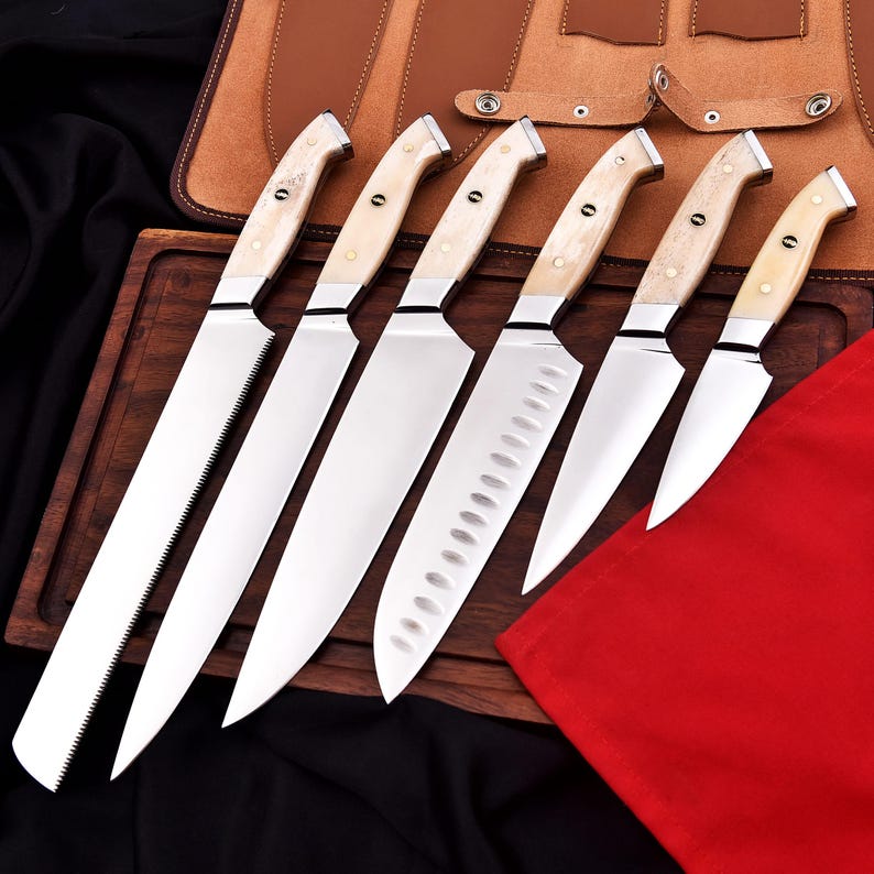 6-Piece Handmade Chef Knife Set – Professional Kitchen Knife Set | DRSKNIVES HUB