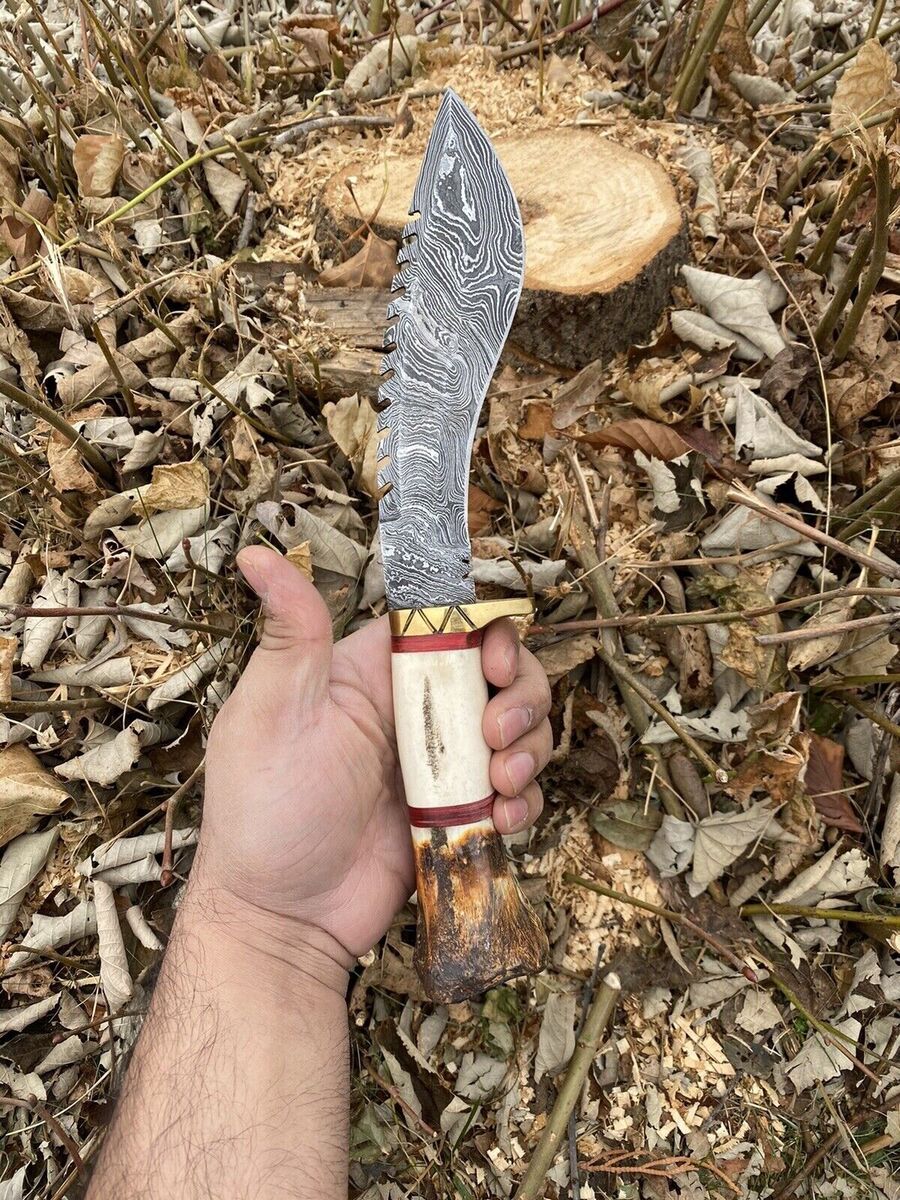 14” Damascus Steel Kukri Knife – Tactical Fixed Blade for Survival, Hunting & Camping | DRSKNIVES HUB