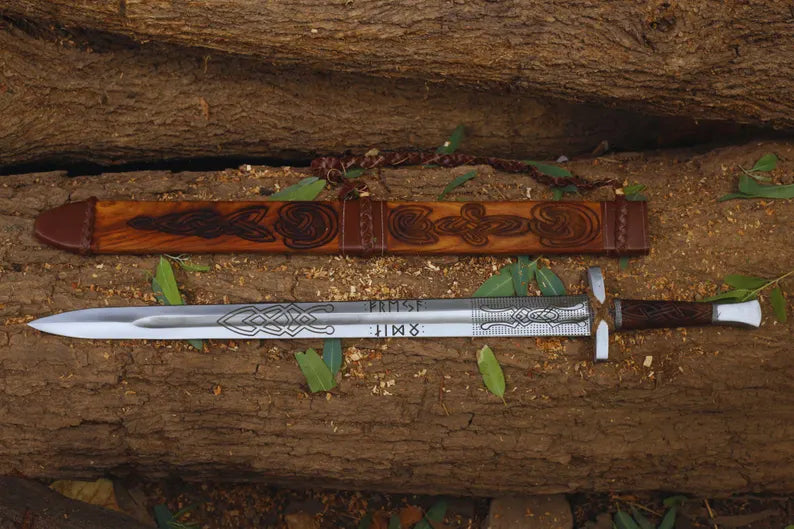 HANDMADE VIKING SWORD WITH SCABBARD || DRS KNIVES HUB