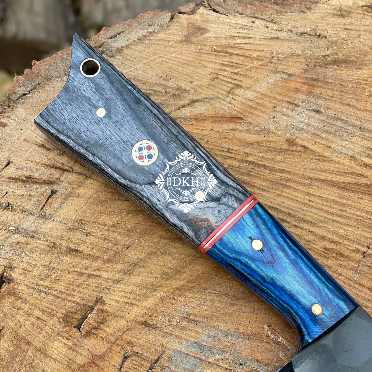 Handmade Carbon Steel 13” Bread knife With Leather Sheath Cover