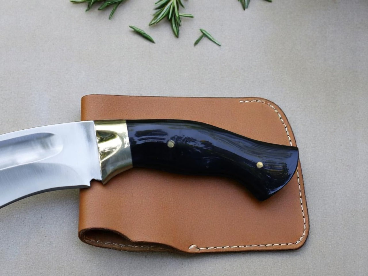 Custom Handmade Stainless Steel Blade Kukri knife With Black Handle || Drs Knives Hub