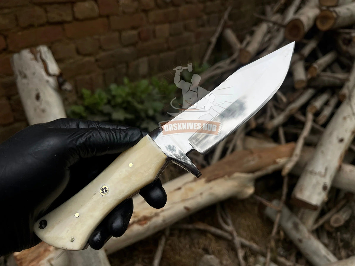 Carbon Steel Hunting Knife – Handmade with Leather Sheath | DRSKNIVES HUB DRSKNIVES HUB