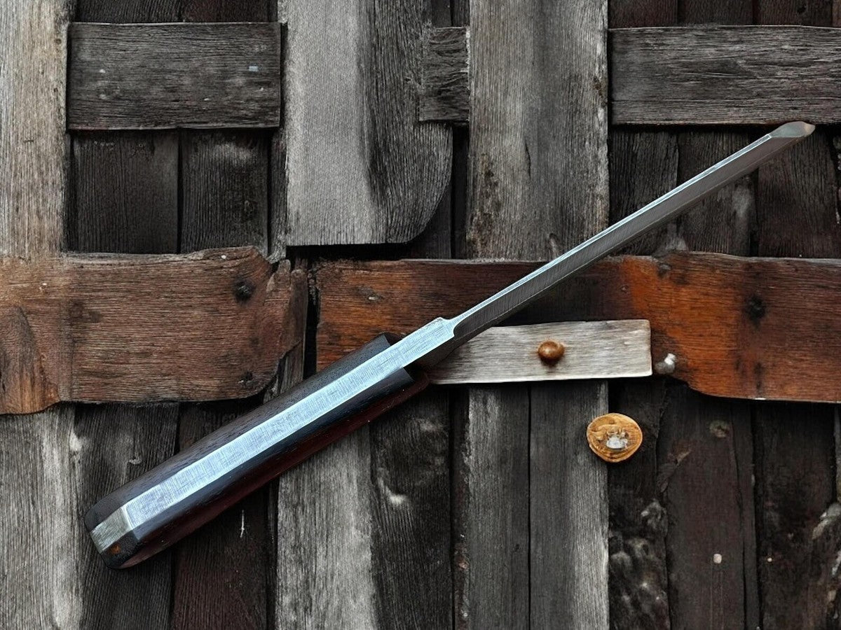 SET OF 2 – Custom Handmade Carbon Steel Seax Hunting & Camping Knives with Sheaths