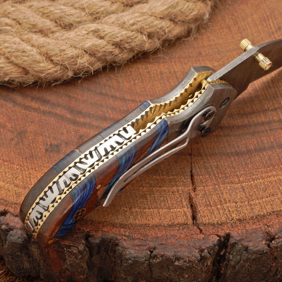 Forged by hand Camping Folding Blade With Pocket Clip || drs knives hub
