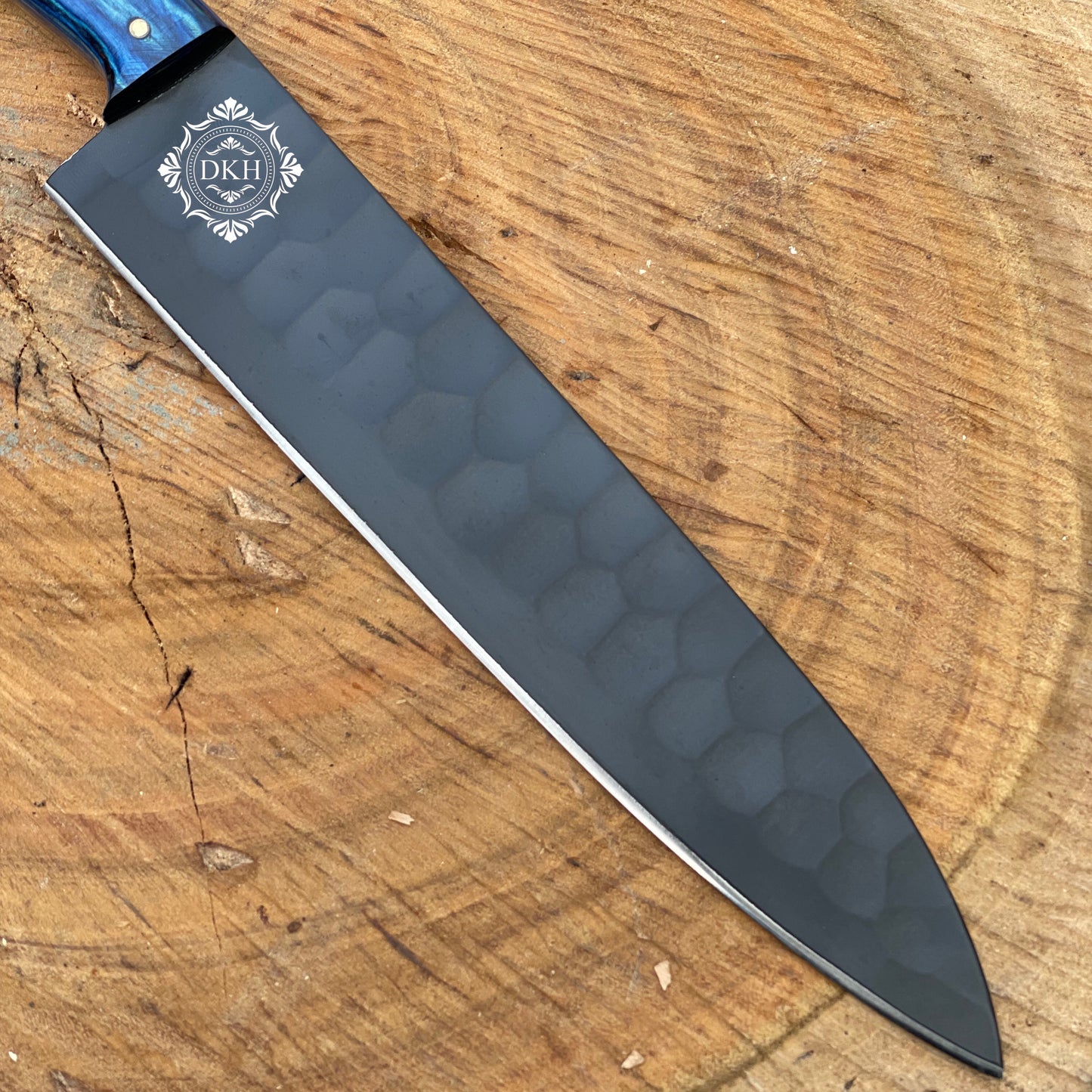 Handmade Carbon Steel 13” Bread knife With Leather Sheath Cover