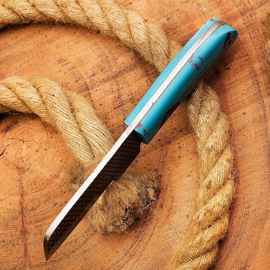 Handmade Rasp Bull Cutter Knife - Versatile Tool for Tough Materials | DRSKNIVES HUB