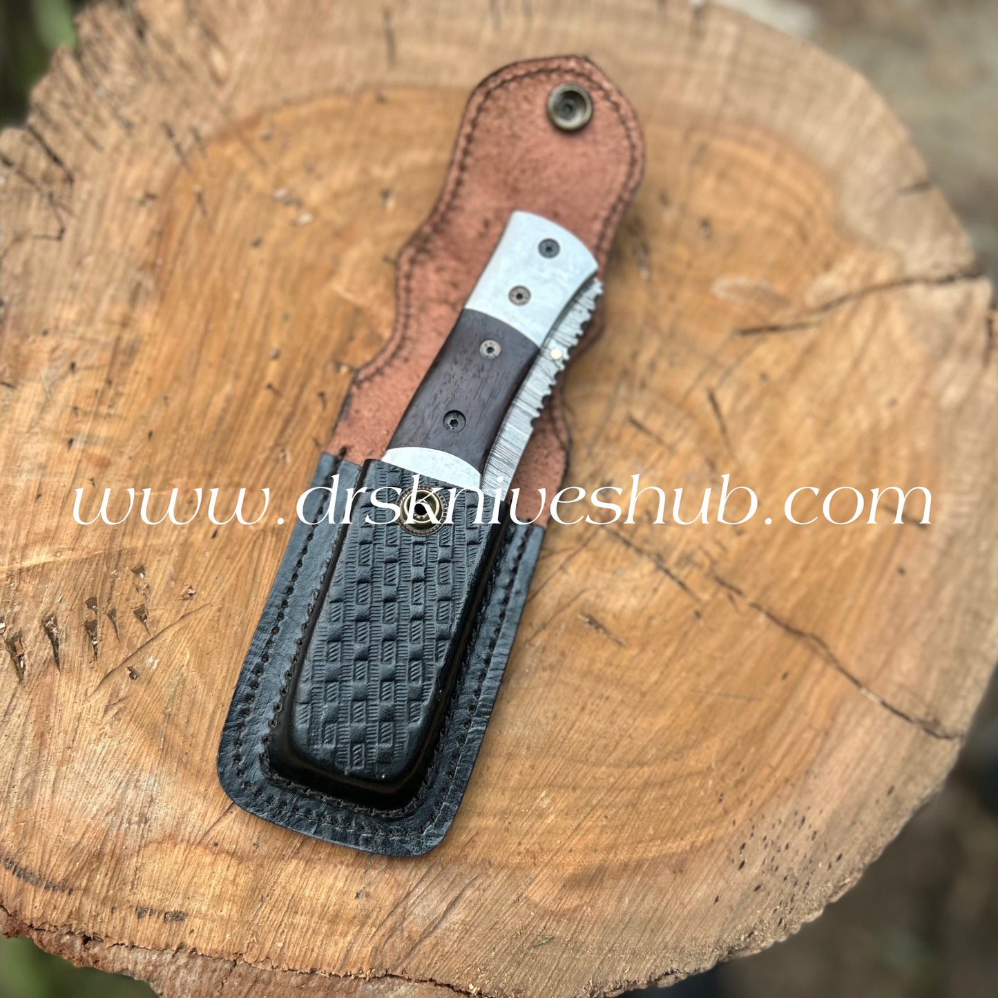 Cigar Cutter Beautiful Handmade Damascus Steel Cigar Cutter knife With leather Sheath Cover