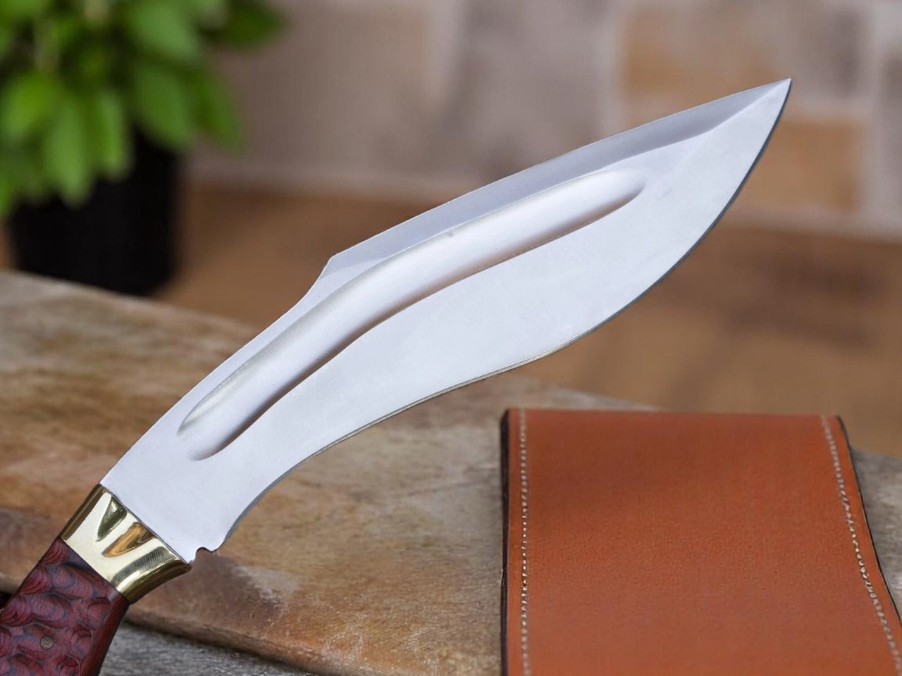 15” Handmade Stainless Steel Blade Resin Handle Outdoor kukri knife|| Drs Knives Hub