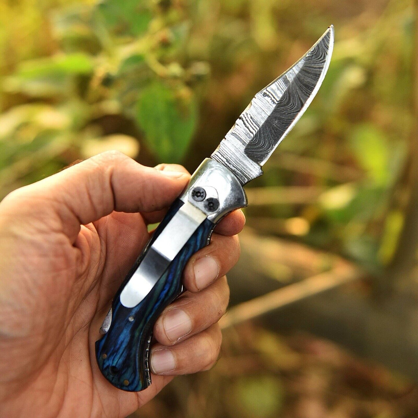 HANDMADE BELT CLIP FOLDING POCKET KNIFE || DRS KNIVES HUB
