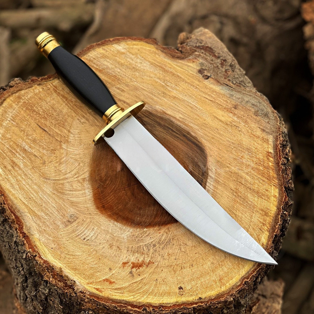 15” Custom Handmade j2 Steel Bowie Knife With Leather Sheath Cover