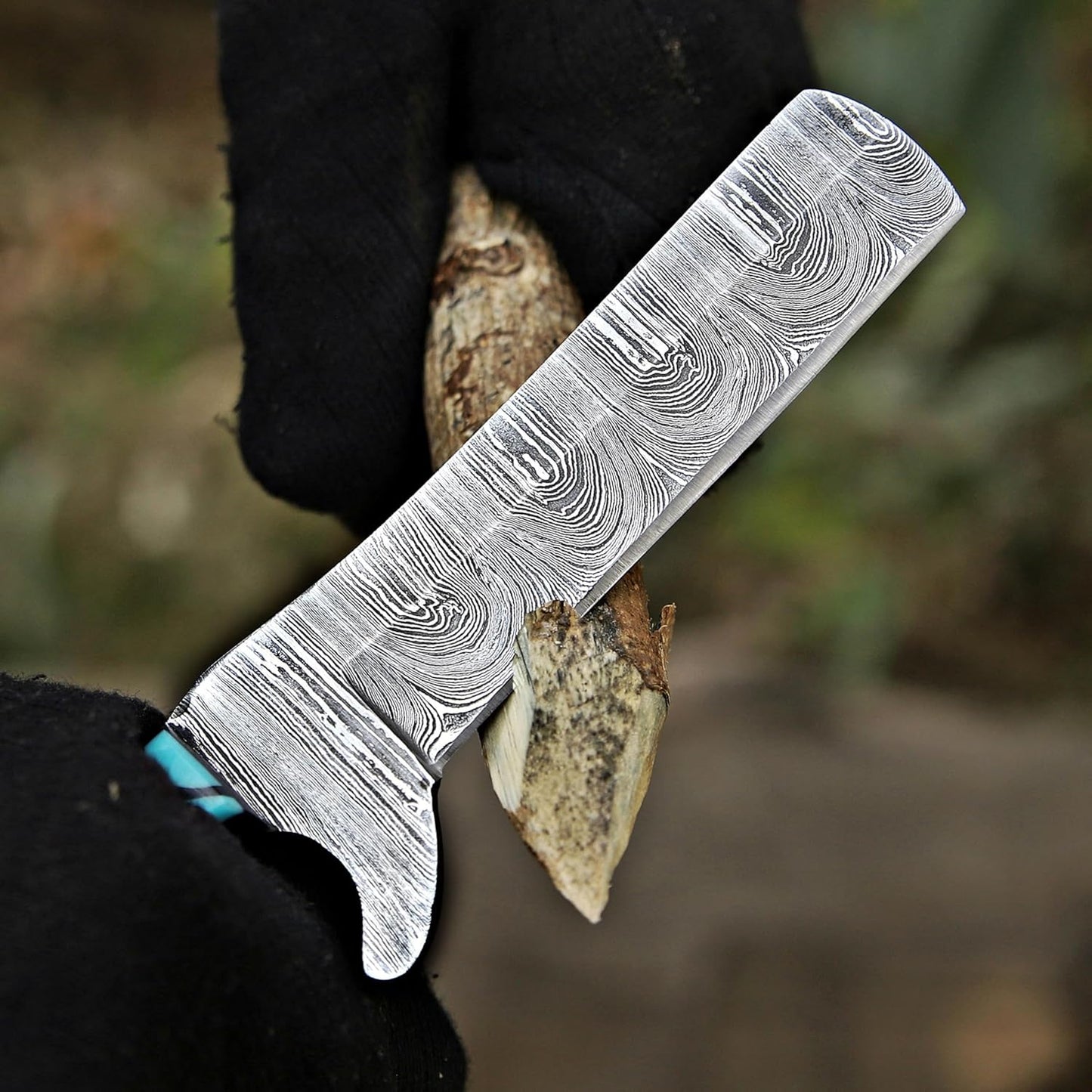 Handmade Damascus Steel Bull Cutter Knife – Cowboy EDC Knife with Pancake Leather Sheath | DRSKNIVES HUB