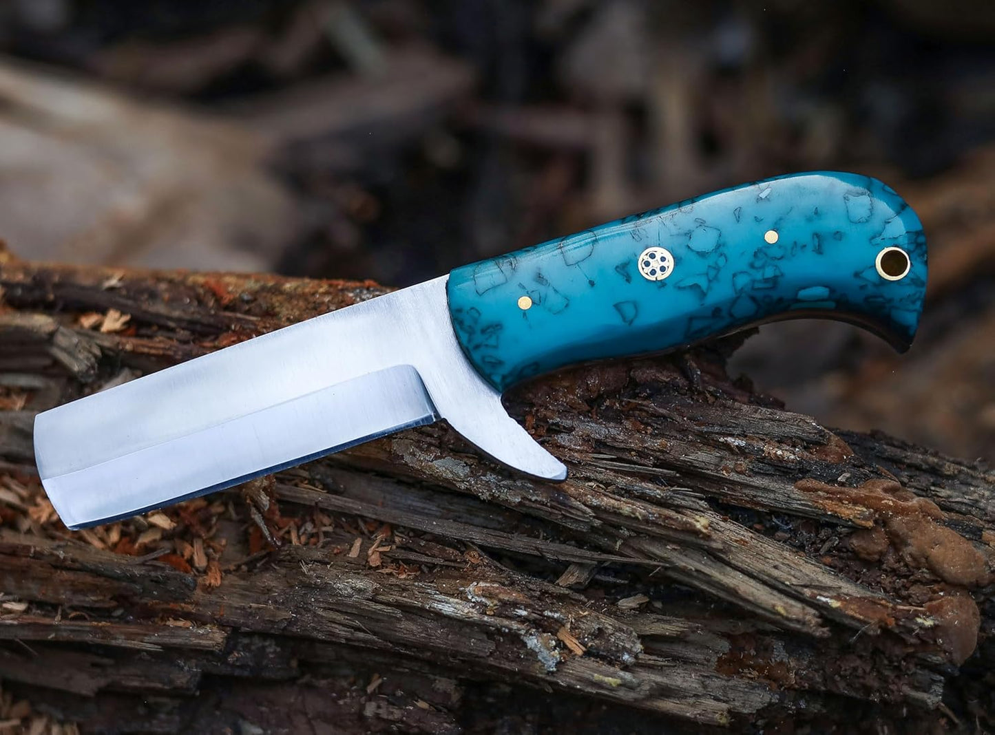 HANDMADE D2 STEEL CUSTOM MADE BULL CUTTER KNIFE WITH LEATHER COVER || DRS KNIVES HUB