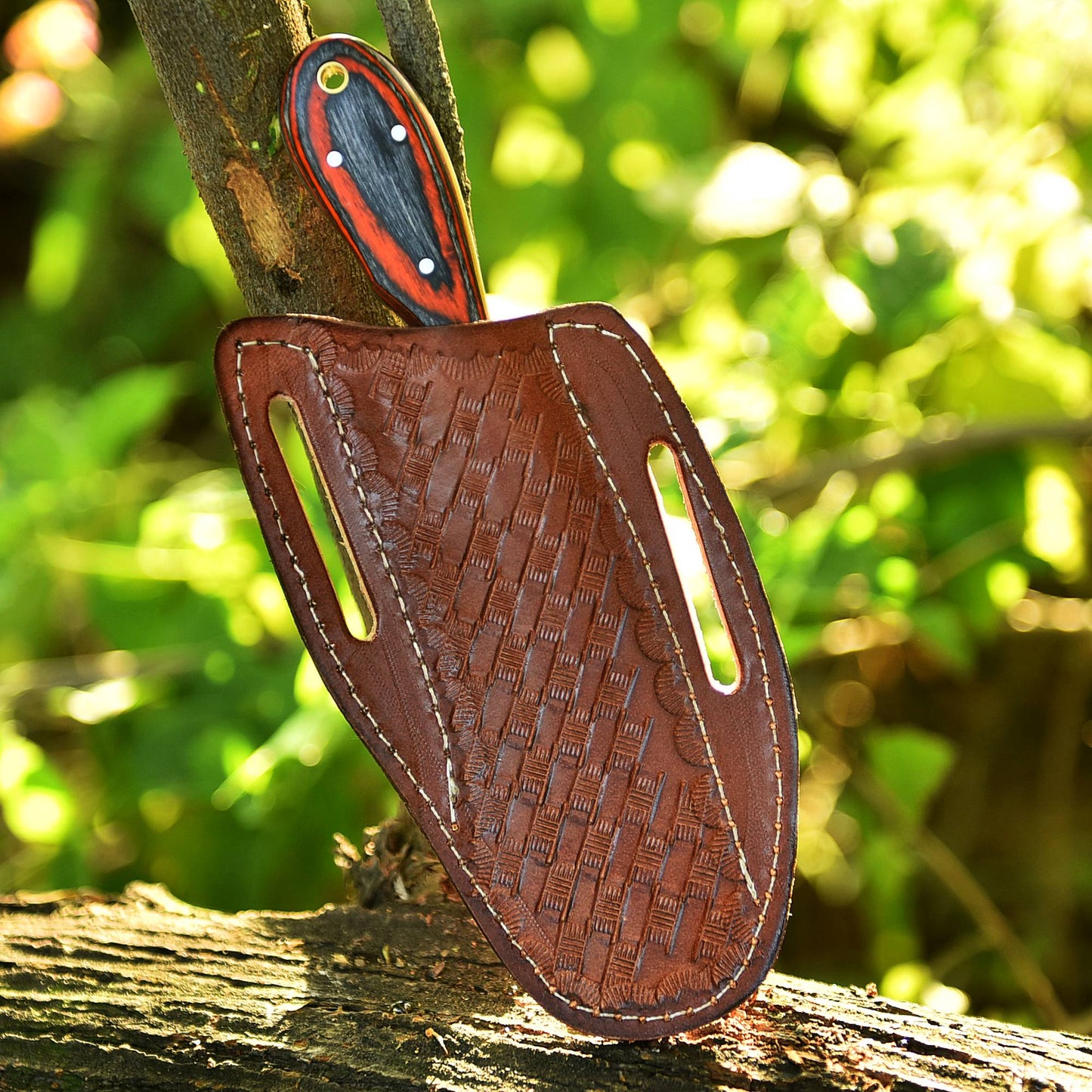 COWBOY KNIFE WITH LEATHER SHEATH BULL CUTTER KNIFE || DRS KNIVES HUB
