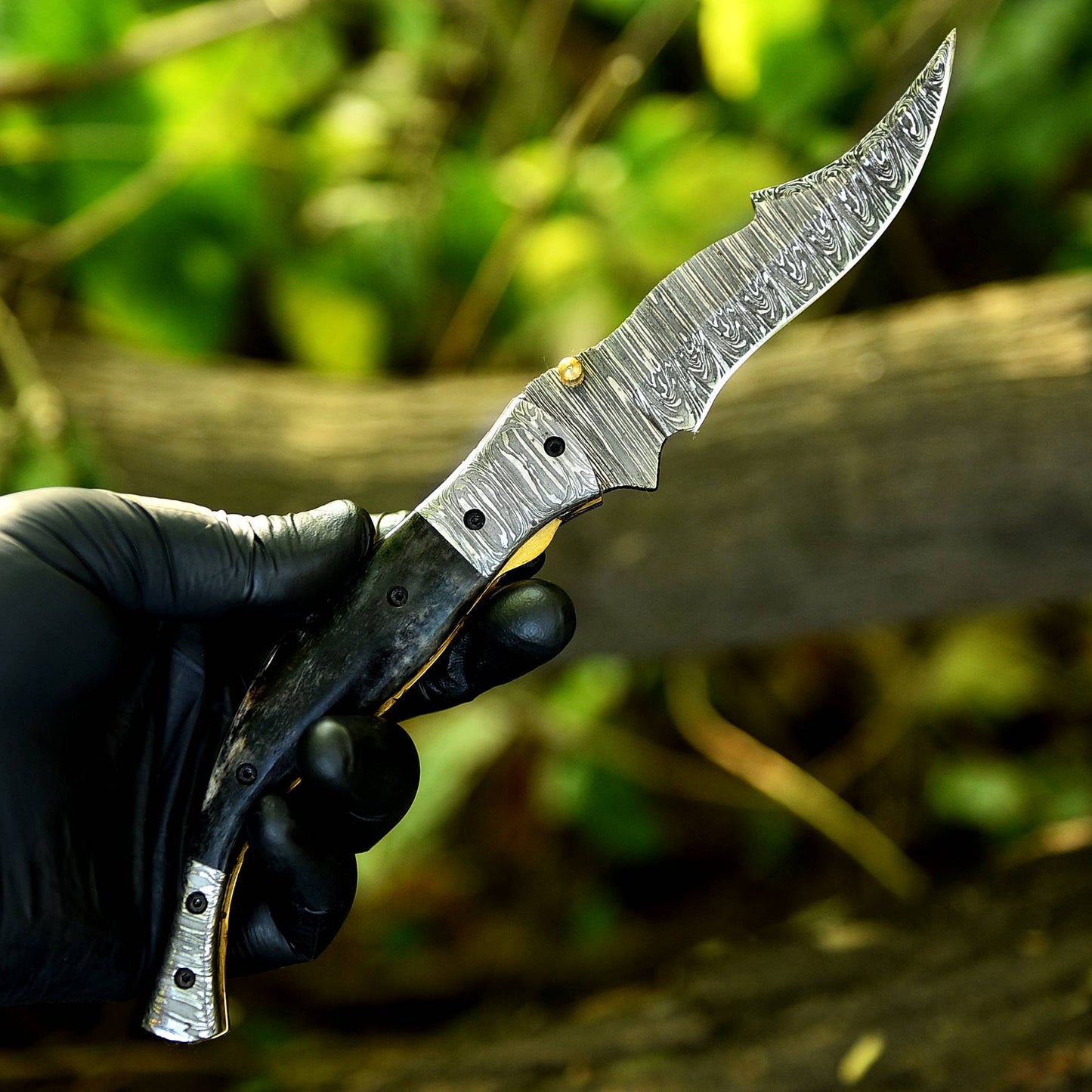 CUSTOM MADE DAMASCUS STEEL FOLDING POCKET KNIFE || DRS KNIVES HUB