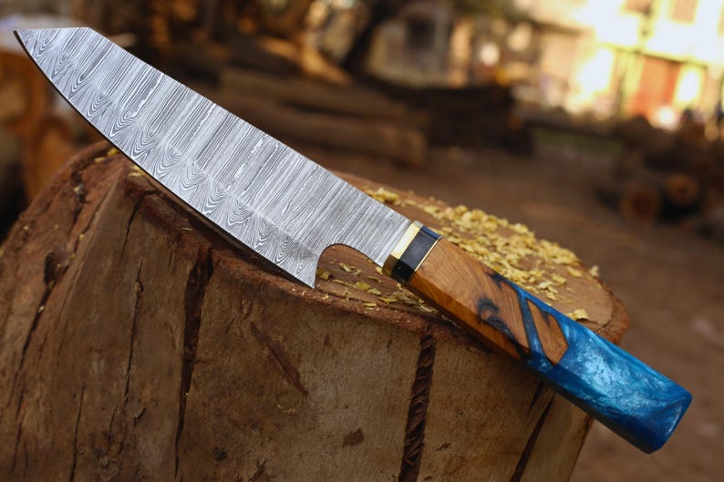 CHEF KNIFE CUSTOM HANDMADE DAMASCUS KITCHEN KNIFE || DRS KNIVES HUB
