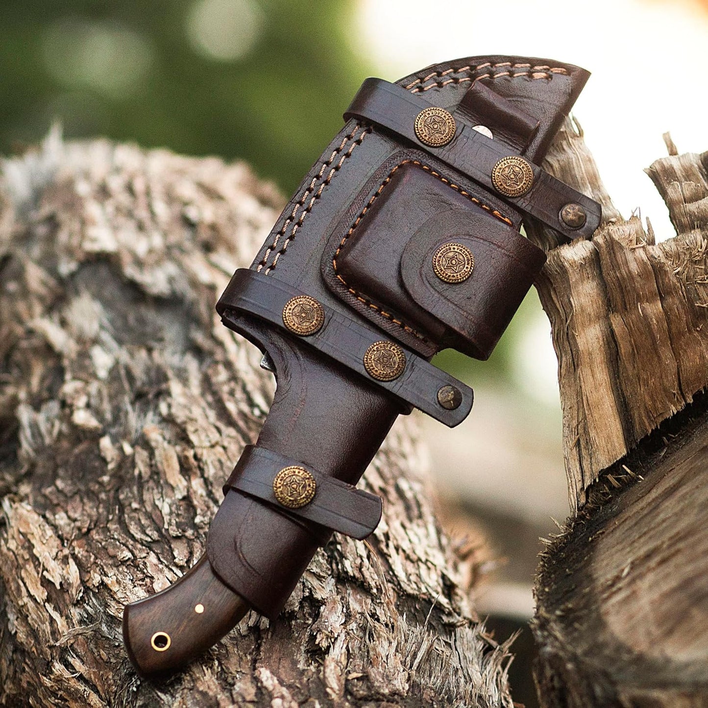 Handmade Damascus Steel Tracker Knife – 10" Outdoor Survival & Camping Knife with Leather Sheath | DRSKNIVES HUB