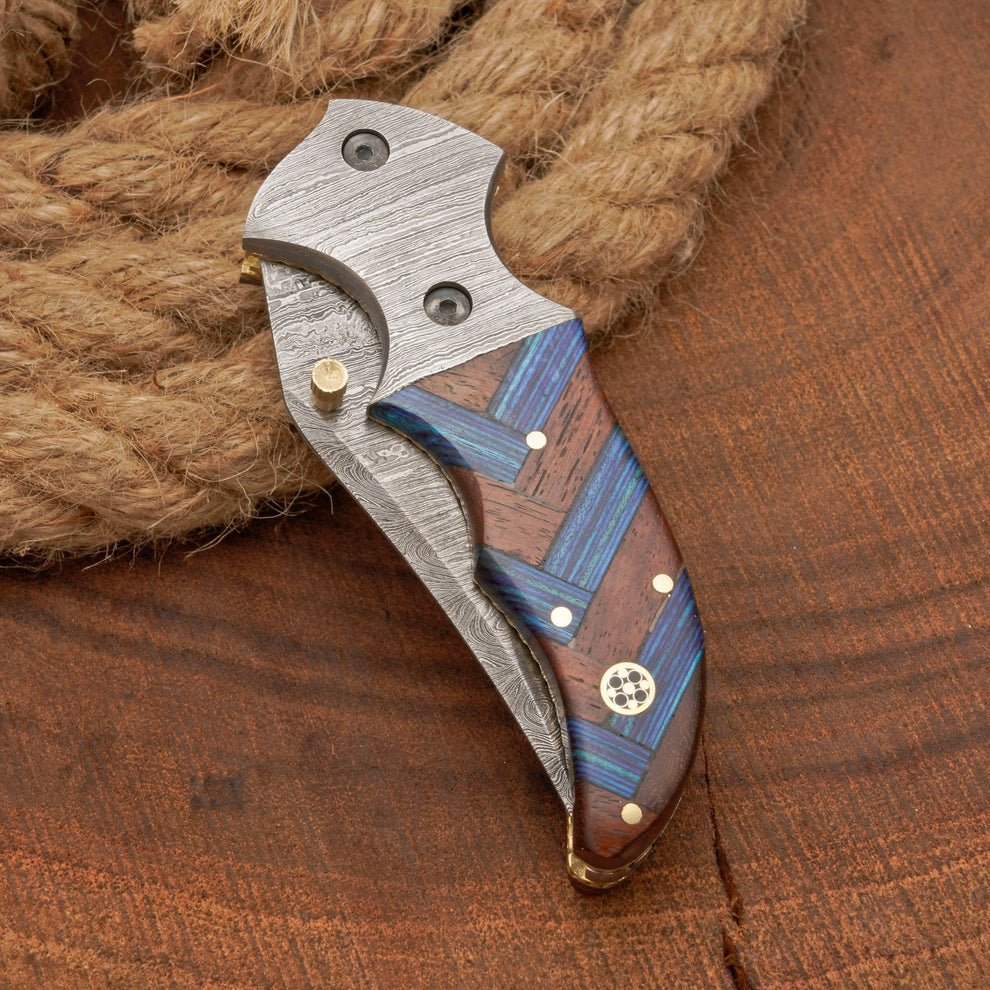 Forged by hand Camping Folding Blade With Pocket Clip || drs knives hub