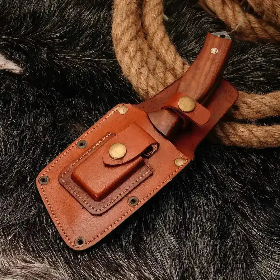 9_Hand_Made_Stainless_Steel_Knife-Full_Tang_Fixed_Blade_Knive_With_Rose_Wood_Handle_Leather_Sheath - DRSKNIVES HUB