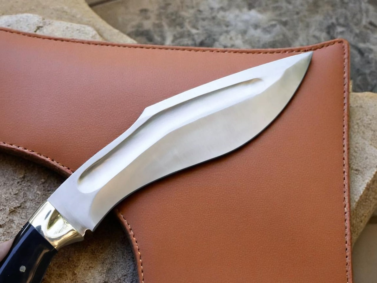 Custom Handmade Stainless Steel Blade Kukri knife With Black Handle || Drs Knives Hub