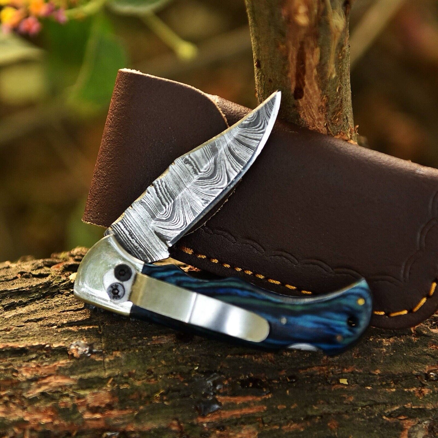 HANDMADE BELT CLIP FOLDING POCKET KNIFE || DRS KNIVES HUB
