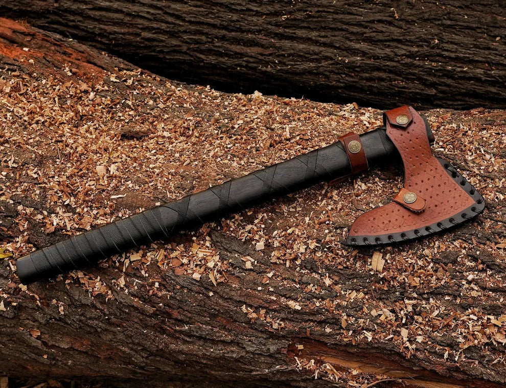 VIKING AXE HAND FORGED CARBON STEEL HEAD RAGNOR AXE ,VIKING AXE GIFT FOR HER ,GIFT FOR HIM | DRSKNIVES HUB