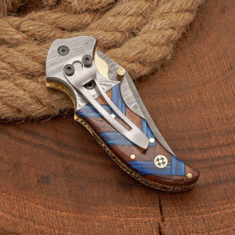 Forged by hand Camping Folding Blade With Pocket Clip || drs knives hub