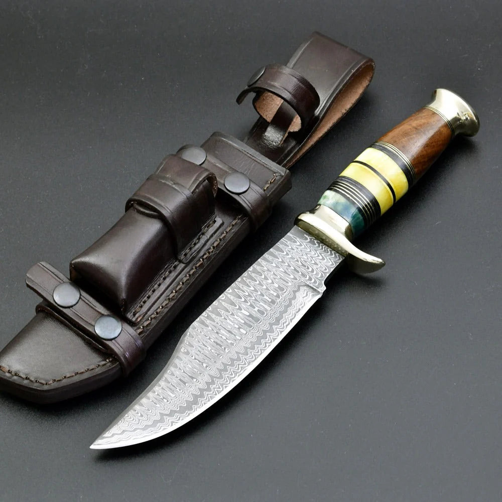 BOWIE KNIFE WITH BONE & WOOD || DRS KNIVES HUB