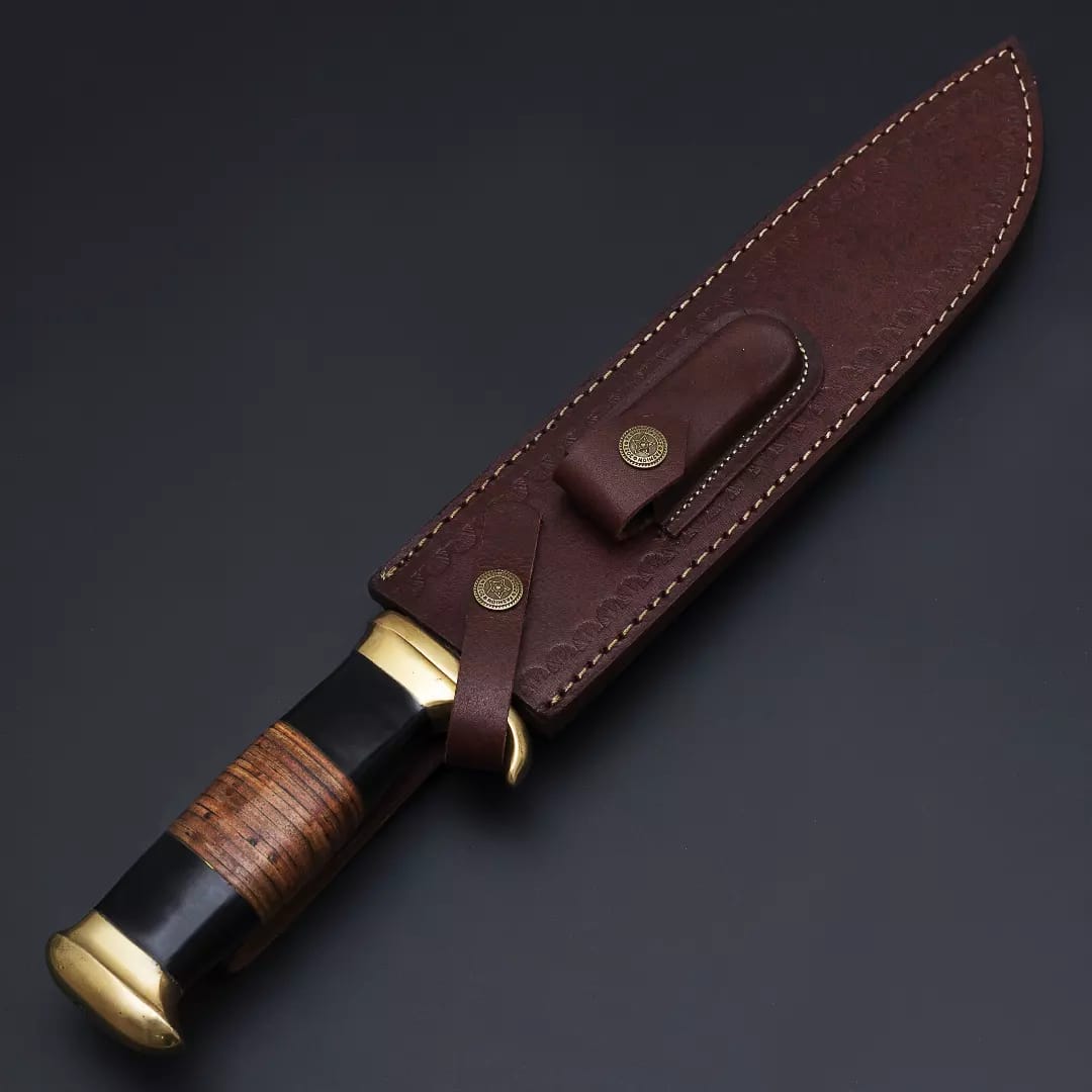 HAND FORGED STAINLESS STEEL HUNTING BOWIE KNIFE || DRS KNIVES HUB