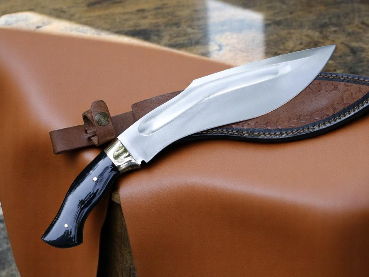 Custom Handmade Stainless Steel Blade Kukri knife With Black Handle || Drs Knives Hub