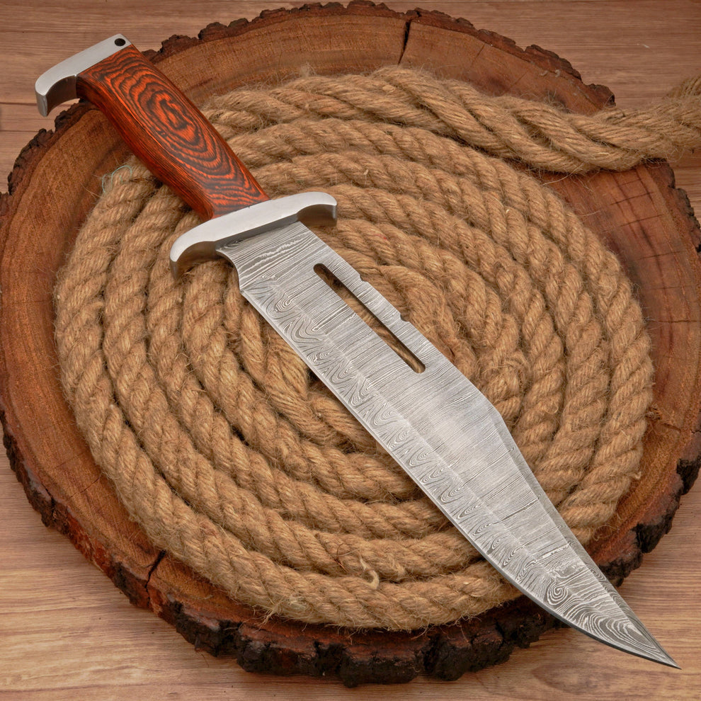 Edc knife custom handmade 17” Rambo knife Hunting bowie knife || drs knives hub