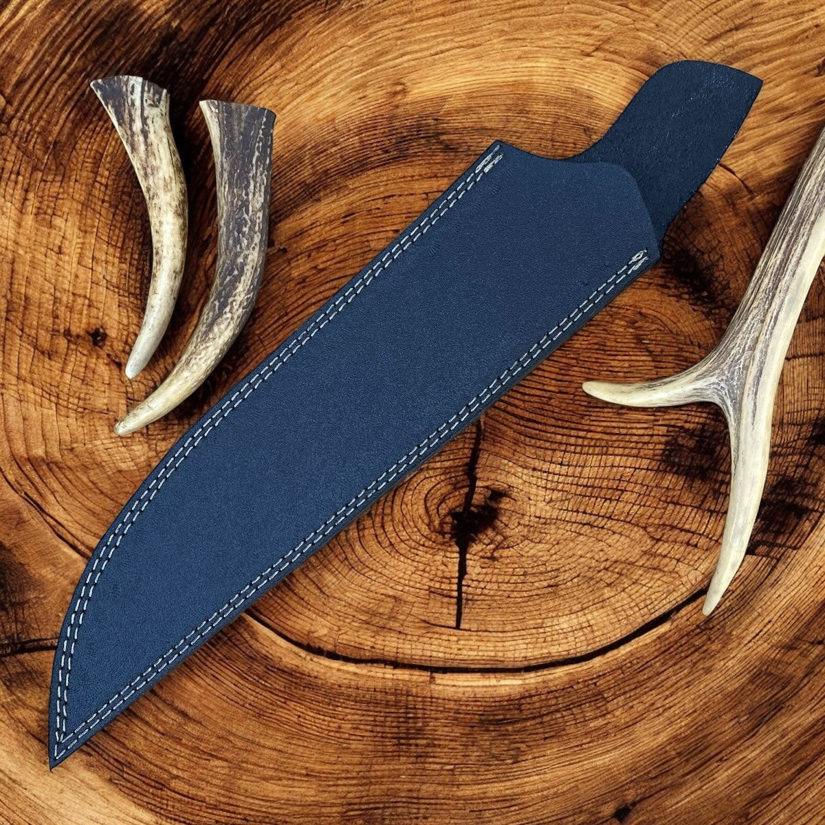 18” Handmade Damascus Steel Crocodile Dundee Bowie Knife – Survival Hunting Knife with Leather Sheath | DRSKNIVES HUB