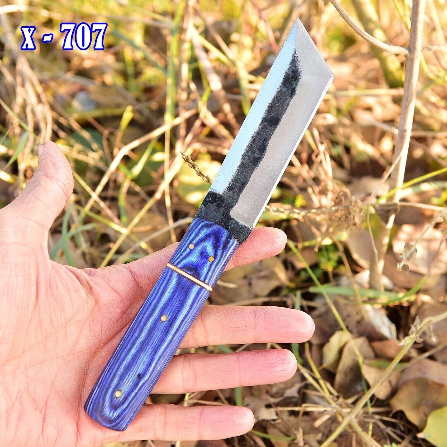 FIXED BLADE TANTO KNIFE WITH SHEATH WOODEN HANDLE || DRS KNIVES HUB