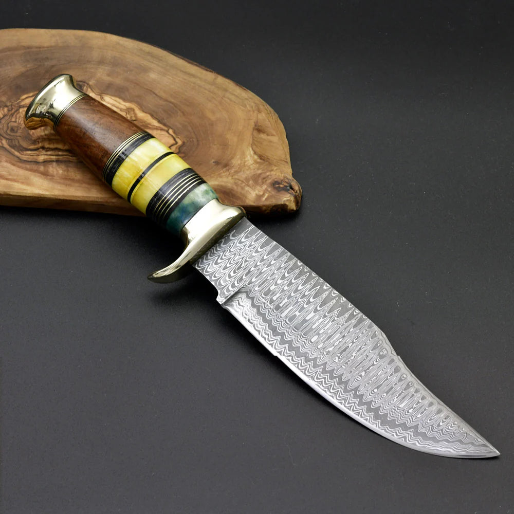 BOWIE KNIFE WITH BONE & WOOD || DRS KNIVES HUB