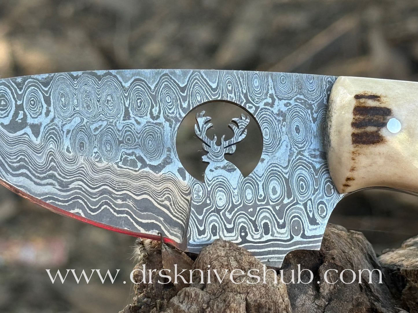 HANDMADE WIRE CUT SKINNER KNIFE MICRATA & STAG HANDLE || DRS KNIVES HUB