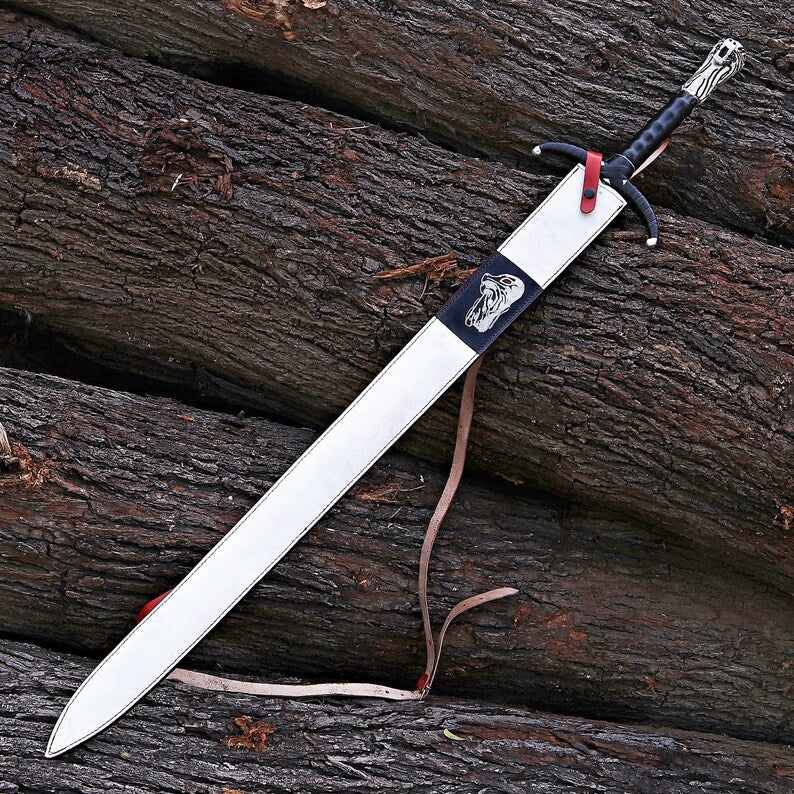 Handmade D2 Steel Blade Hit Tv Series Game Of Throne Replica Sword With Leather Sheath Cover